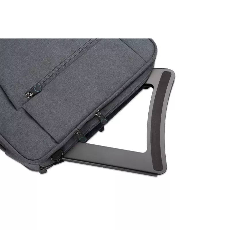 Manhattan Laptop un planšetdatora statīvs, regulējams (5 pozīcijas), Piemērots visām planšetēm un klēpjdatoriem līdz 15,6 collām, Pārnēsājams un viegls, Tērauds, Melns, Mūža garantija