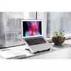 Manhattan Laptop un planšetdatora statīvs, regulējams (5 pozīcijas), Piemērots visām planšetēm un klēpjdatoriem līdz 15,6 collām, Pārnēsājams un viegls, Tērauds, Melns, Mūža garantija