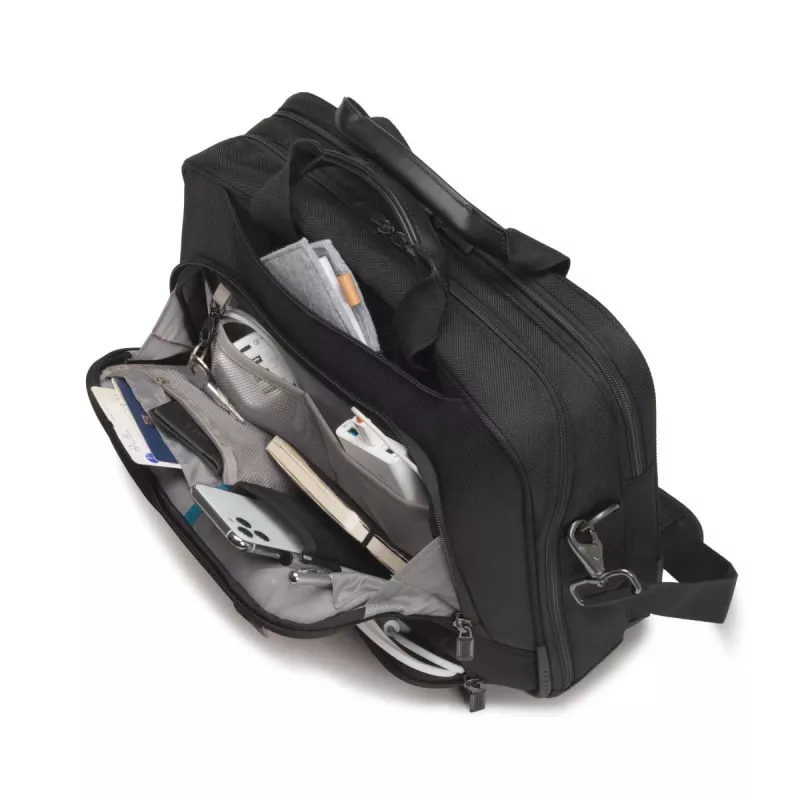 DICOTA Eco Top Traveler Pro - 15-17.3in portatīvā datora soma - melna / 1680d Rpet poliesters