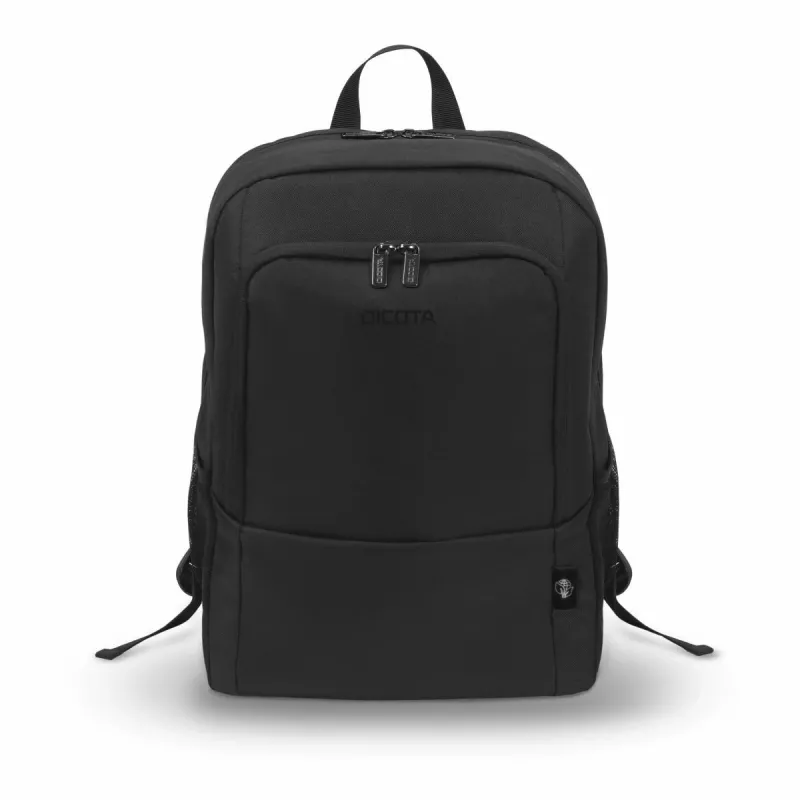 DICOTA Eco Backpack Base - 13-14.1in piezīmjdatora mugursoma - Melna / 300d Rpet poliesters