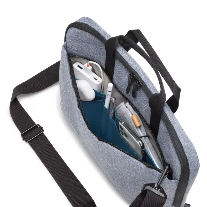 DICOTA plāns Eco Motion - 14-15,6 collu piezīmjdatora soma - džinsa zils / 600d RPE poliesters