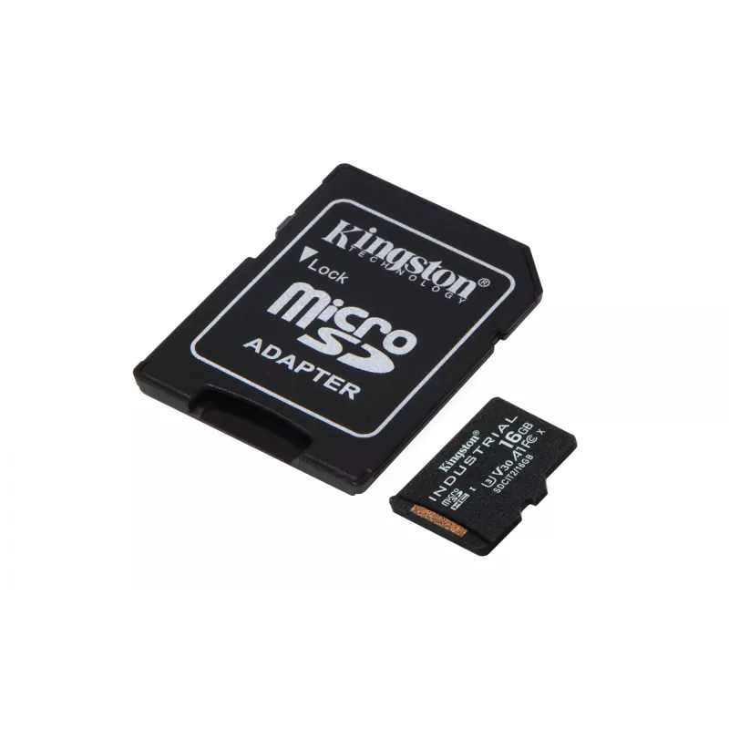 Kingston Technology 16GB microSDHC Industrial C10 A1 pSLC karte + SD adapteris