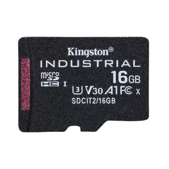 Kingston Technology 16GB microSDHC Industrial C10 A1 pSLC Card viena paka bez adaptera
