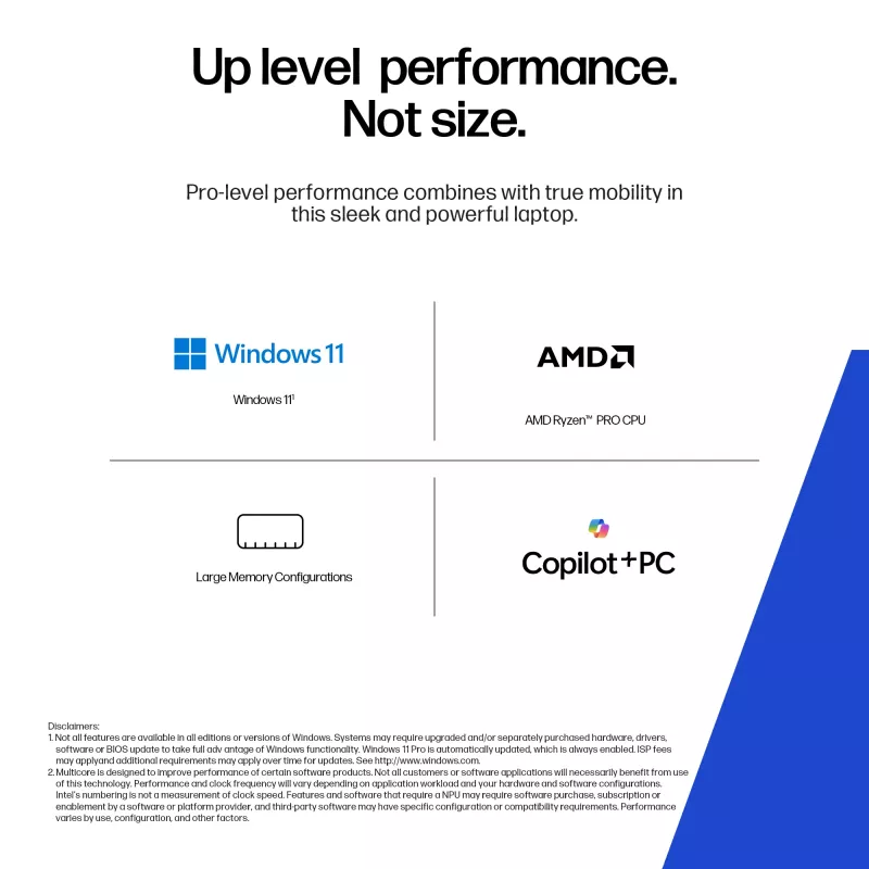 HP ZBook 8 G1ak Copilot+ PC AMD Ryzen AI 7 PRO 35,6 cm (14 collas) WUXGA 32 GB DDR5-SDRAM Wi-Fi 7 (802.11be) Windows 11 Pro AI darbstacija, AI dators