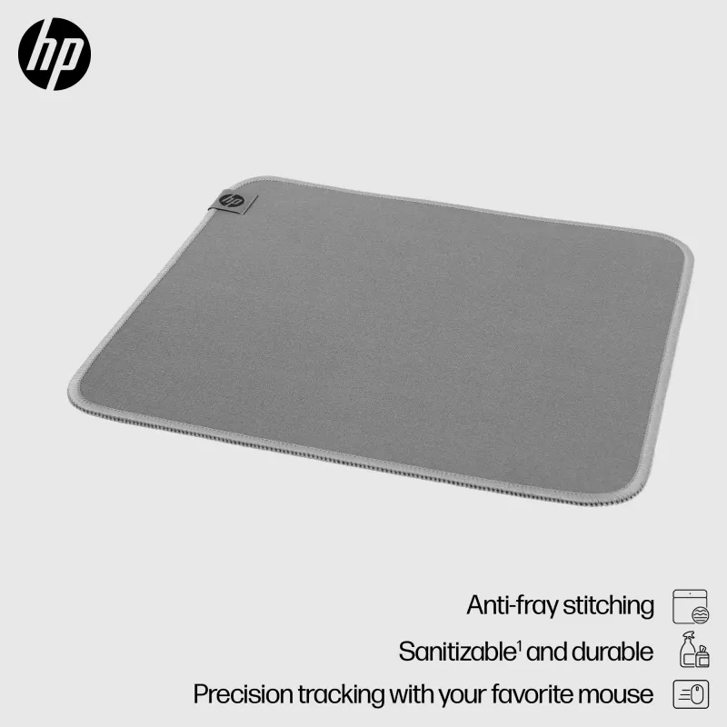 HP 100 Sanitizable pele Pad, pelēka, Monochromatic, Polyester, Rubber