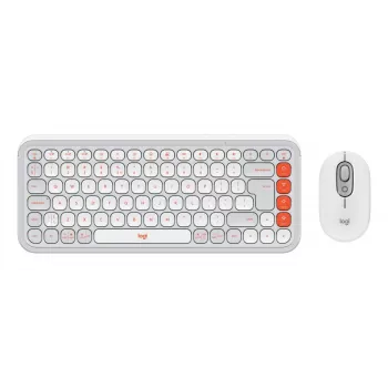 Logitech POP Icon Combo tastatūra un pele universāla Bluetooth QWERTY US International oranža balta