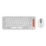 Logitech POP Icon Combo tastatūra un pele universāla Bluetooth QWERTY US International oranža balta