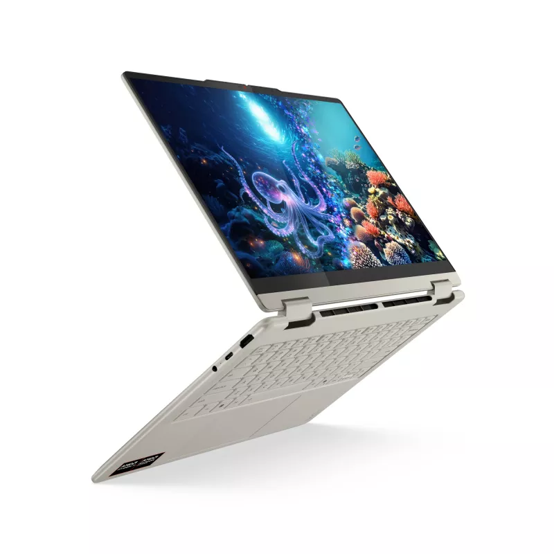 Lenovo Yoga 7 2-in-1 14AKP10 Copilot+ PC AMD Ryzen™ AI 7 350 hibrīds (2-in-1) 35,6 cm (14 collas) skārienjūtīgs 2.8K 16 GB LPDDR5x-SDRAM 1 TB SSD Wi-Fi 7 (802.11be) Windows 11 Home vācu pelēks
