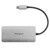 Targus ACH226EU saskarnes centrmezgls USB 3.2 Gen 1 (3.1 Gen 1) Type-C 5000 Mbit/s sudraba krāsā