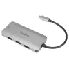 Targus ACH226EU saskarnes centrmezgls USB 3.2 Gen 1 (3.1 Gen 1) Type-C 5000 Mbit/s sudraba krāsā