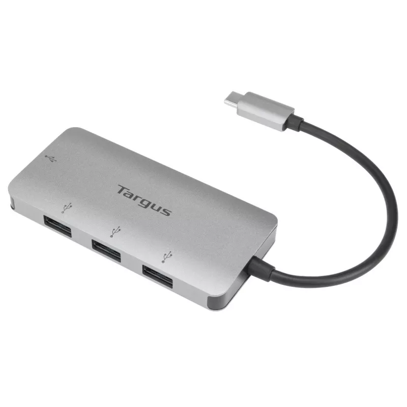 Targus ACH226EU saskarnes centrmezgls USB 3.2 Gen 1 (3.1 Gen 1) Type-C 5000 Mbit/s sudraba krāsā
