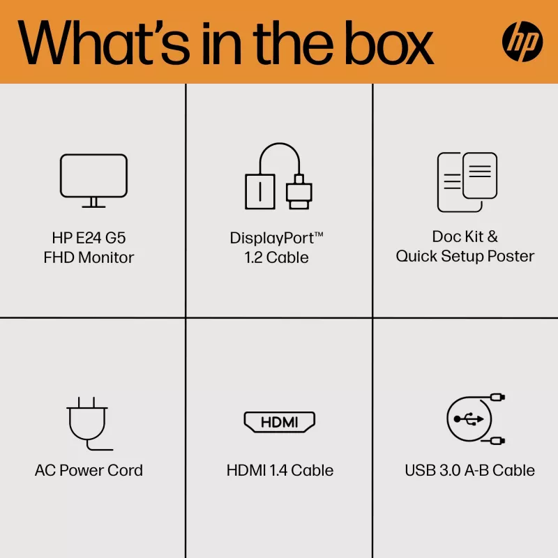 Monitors HP E-Series E24 G5 23.8 collu Full HD LCD 1920x1080