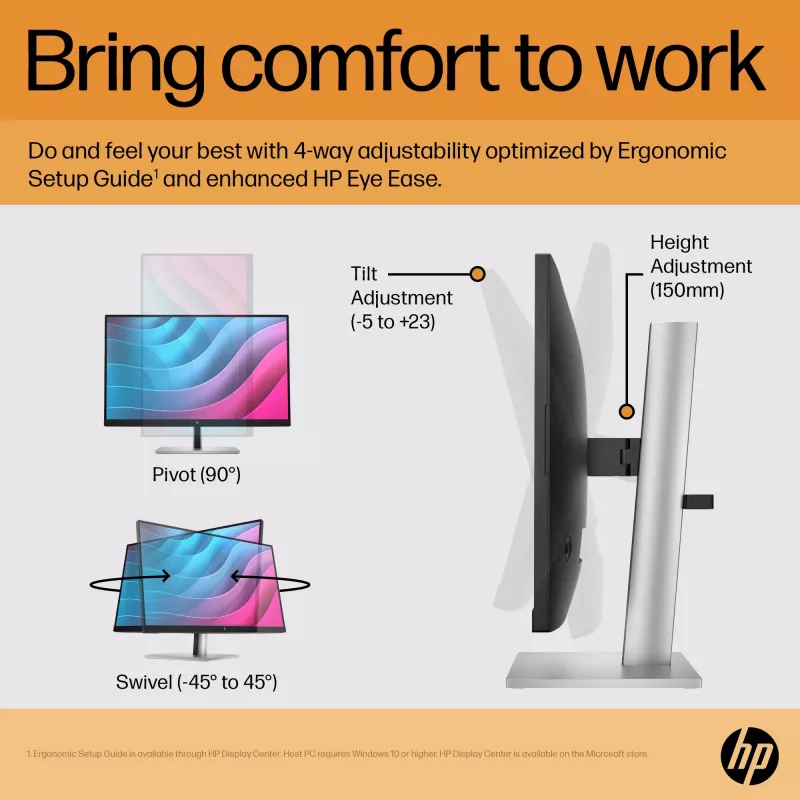 Monitors HP E-Series E24 G5 23.8 collu Full HD LCD 1920x1080