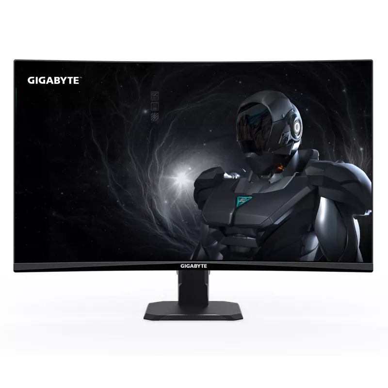 GIGABYTE GS27FC2 27 collu FHD izliekts spēļu monitors - 1920 x 1080, 240 Hz, 1 ms, 350 cd/m², HDR Ready, HDMI 2.0, DisplayPort 1.4