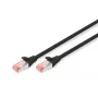 DIGITUS komutācijas kabelis - CAT6 - S/FTP - Snagless - Cu - 5m - melns