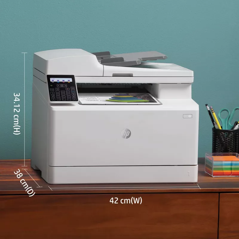 HP Color LaserJet Pro MFP M183fw, lāzerprinteris, krāsu druka, 600 x 600 DPI, A4, tiešā druka, balts