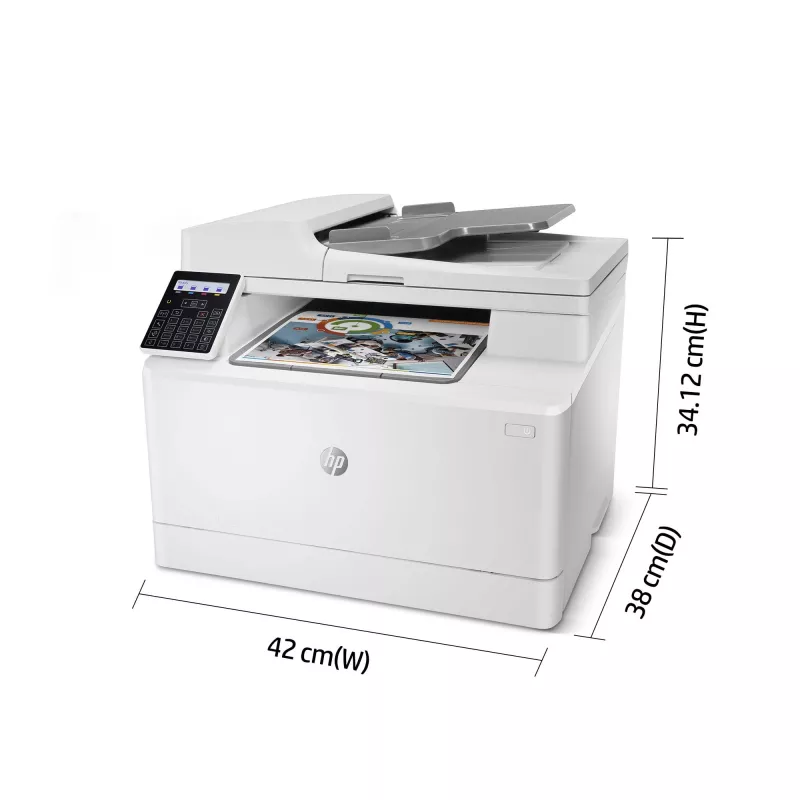 HP Color LaserJet Pro MFP M183fw, lāzerprinteris, krāsu druka, 600 x 600 DPI, A4, tiešā druka, balts
