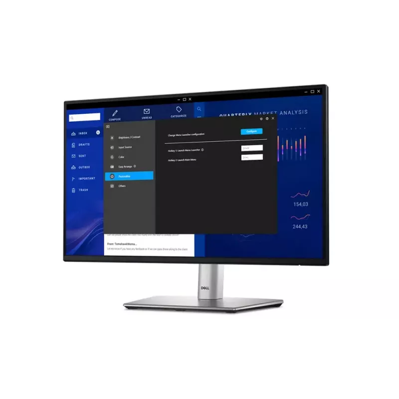 DELL P Series P2225H datora monitors 54,6 cm (21,5 collu) 1920 x 1080 pikseļi Full HD LCD Melns, Sudrabs