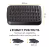 Kāju balsts Fellowes Standard ergonomisks zemgalda kāju atbalsts, melns, regulējams augstumā, 330 mm platums