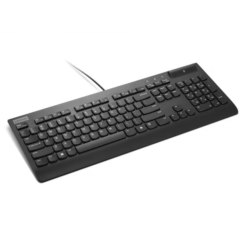 Viedais pilnizmēra vadu tastatūra Lenovo Smartcard Wired II — vācu izkārtojums, USB, 106 taustiņi, melna
