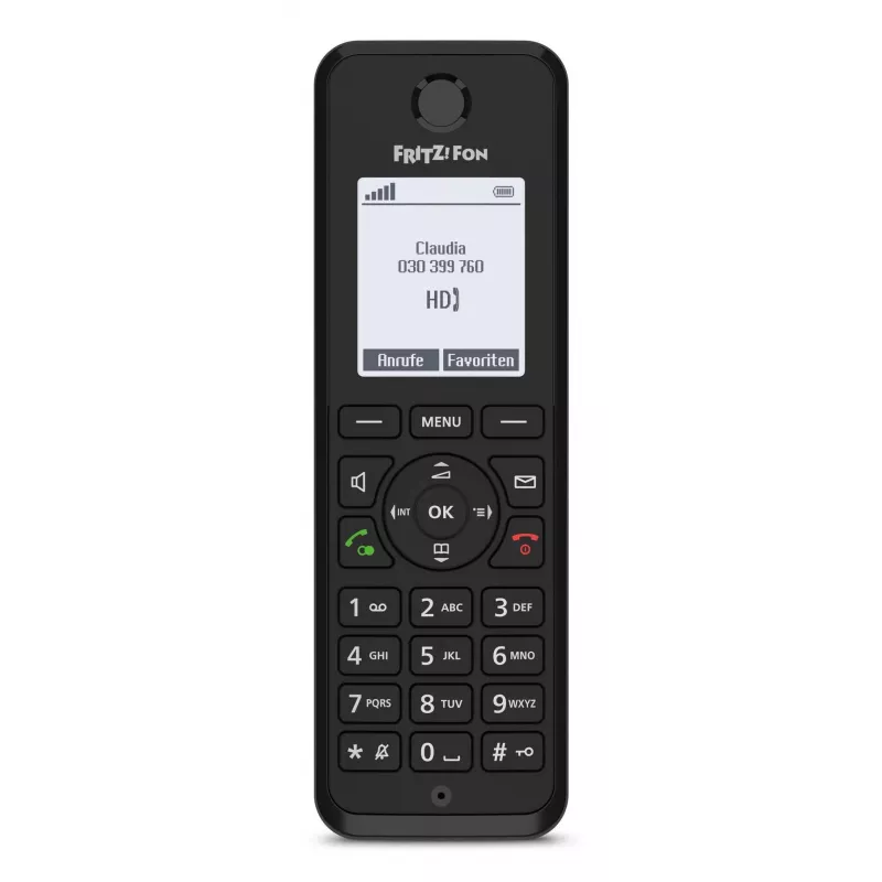 DECT telefons FRITZ Fon M3 Bezvadu klausule Zvanītāja ID Melns