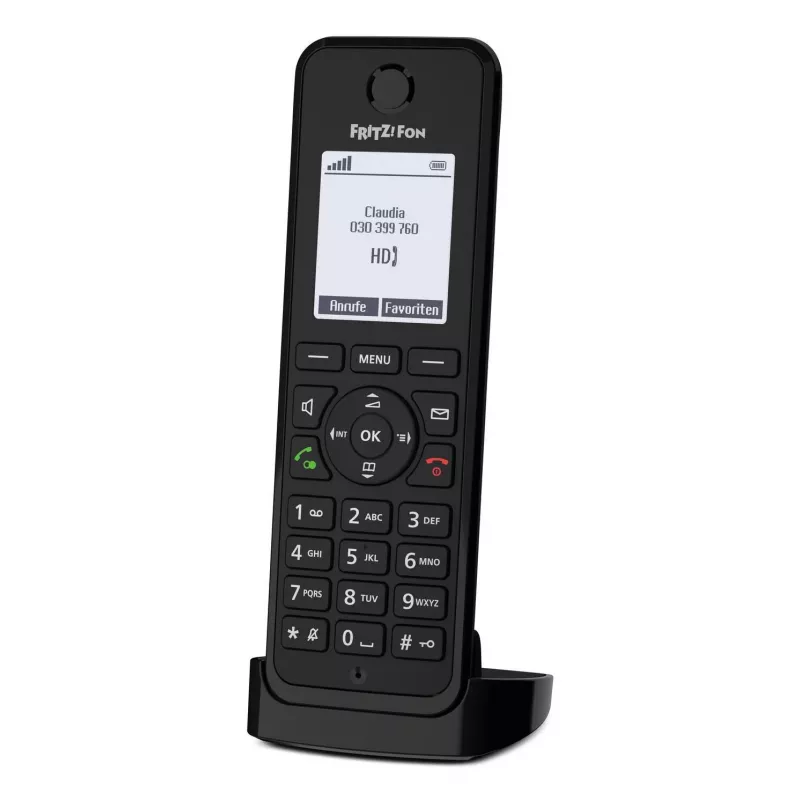 DECT telefons FRITZ Fon M3 Bezvadu klausule Zvanītāja ID Melns