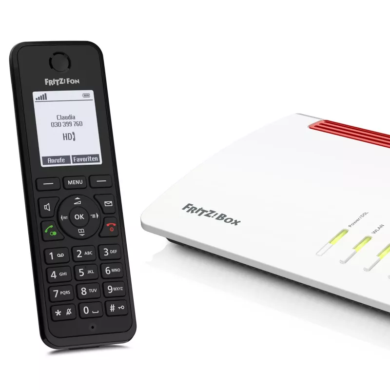 DECT telefons FRITZ Fon M3 Bezvadu klausule Zvanītāja ID Melns