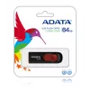 ADATA C008 64GB USB zibatmiņa USB Type-A 2.0 Melna, Sarkana