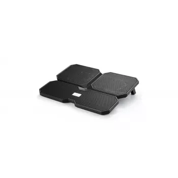 Dzesēšanas paliktnis DeepCool MULTI CORE X6 — 4 ventilatori, līdz 15,6 collu klēpjdatoriem, USB barošana, 380×295×24 mm, 2 USB porti