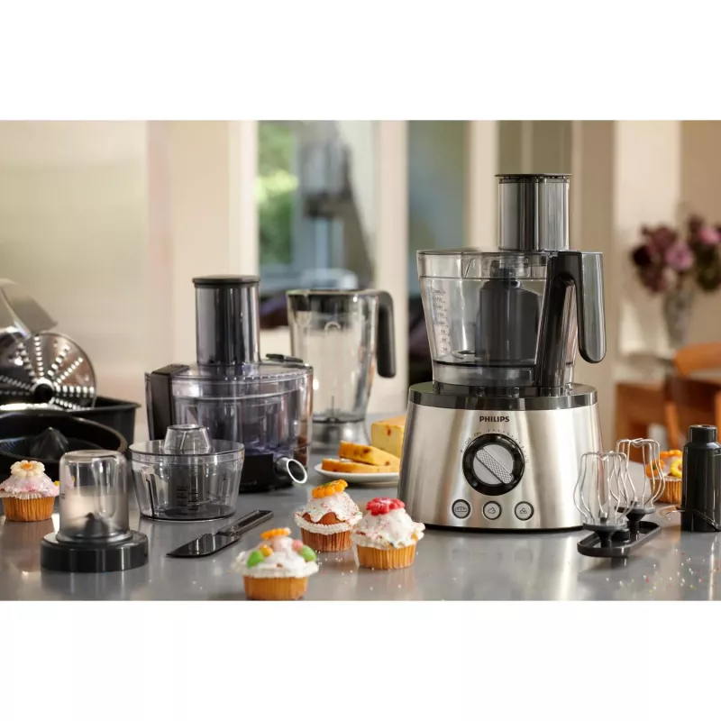 Virtuves kombains Philips HR7778/00 3,4 L bļoda, 1300 W, 32 funkcijas, 12 ātrumi, nerūsējošais tērauds