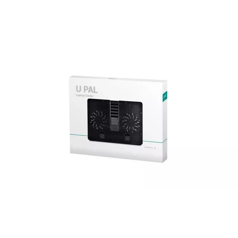 DEEPCOOL U Pal klēpjdatora dzesēšanas paliktnis 39,6 cm (15,6 inch) 1000 apgr./min - melns