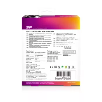 Ārējais cietais disks Silicon Power 2 TB USB 3.2 Armor A80