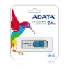 USB zibatmiņa ADATA C008 64GB USB Type-A 2.0 — zila/balta, slīdošais dizains