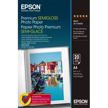 Epson Premium Semi-Gloss foto papīrs - A4 - 20 loksnes