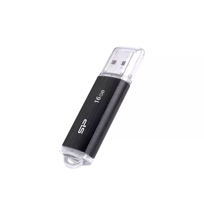SILICON POWER Ultima U02 - 16GB USB zibatmiņa - USB 2.0 - Melna (moq-30)