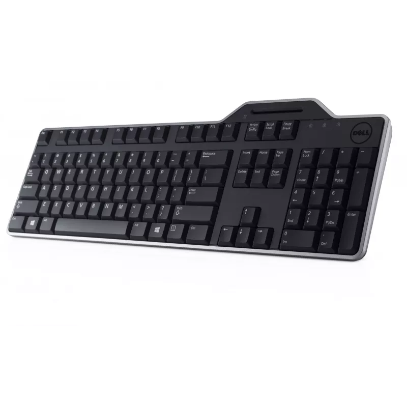 DELL Pro Smartcard tastatūra - KB813 - krievu (QWERTY), pilna izmēra (100%), vadu, USB, QWERTY, melna