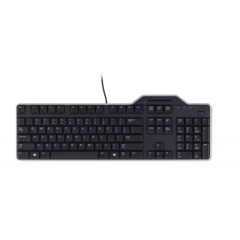 DELL Pro Smartcard tastatūra - KB813 - krievu (QWERTY), pilna izmēra (100%), vadu, USB, QWERTY, melna
