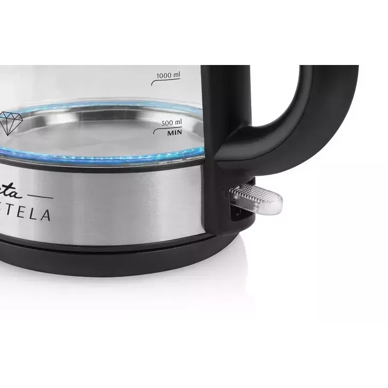 Elektriskā tējkanna Eta 1,7 L 2200 W melna nerūsējošais tērauds caurspīdīgs