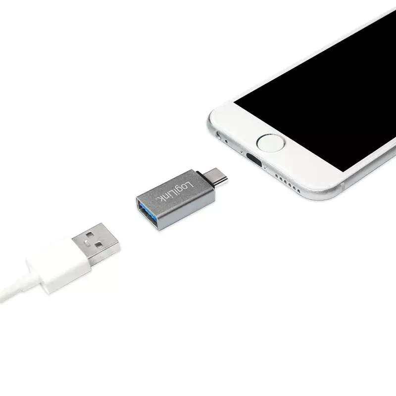 Kabeļu savienotāju adapteris LogiLink AU0040 USB 3.1 C USB 3.0 A Micro USB 2.0 Alumīnijs