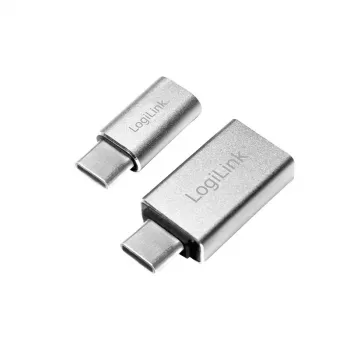 Kabeļu savienotāju adapteris LogiLink AU0040 USB 3.1 C USB 3.0 A Micro USB 2.0 Alumīnijs