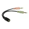 Audio kabelis LogiLink CA0020 0,15 m 3,5 mm 2x3,5 mm melns