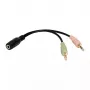 Audio kabelis LogiLink CA0020 0,15 m 3,5 mm 2x3,5 mm melns