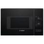 Iebūvējamā solo mikroviļņu krāsns Bosch Serie 4 BFL520MB0 — 800 W, 20 L, rotējoša vadība, melna