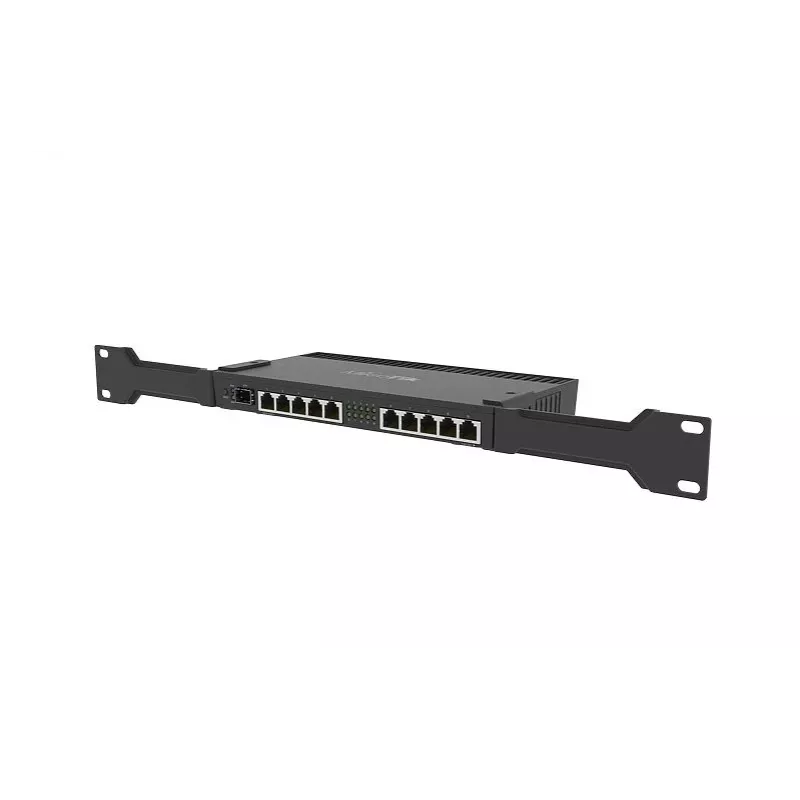 Vadu maršrutētājs MikroTik RB4011IGS+RM — 10x Gigabit RJ-45, 1x SFP+, 1.4 GHz 4-kodolu, 1 GB RAM, Rack 1U, PoE izeja