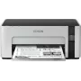 Tintes printeris Epson EcoTank ET‑M1100 — melnbalts, A4, 32 lpp/min, 1440×720 dpi, iebūvēta tintes tvertne, USB 2.0, pelēks/melns