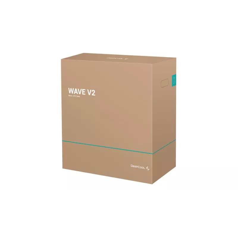PC korpuss DeepCool Wave V2 Mini Tower Melns — microATX/Mini-ITX, 350×175×390 mm, GPU līdz 34 cm, CPU dzesētāja augstums 14 cm
