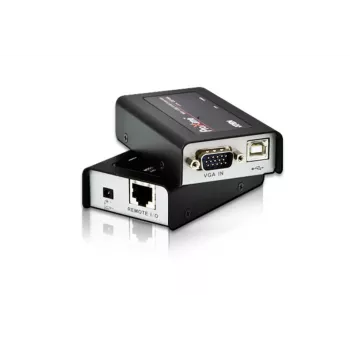 ATEN MINI USB VGA KVM paplašinātājs (100 m), raidītājs un uztvērējs, vadu, 100 m, Cat5, 1920 x 1200 pikseļi, melns
