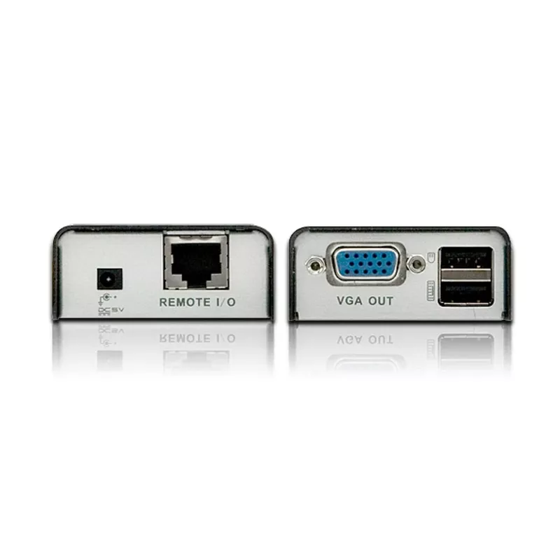ATEN MINI USB VGA KVM paplašinātājs (100 m), raidītājs un uztvērējs, vadu, 100 m, Cat5, 1920 x 1200 pikseļi, melns