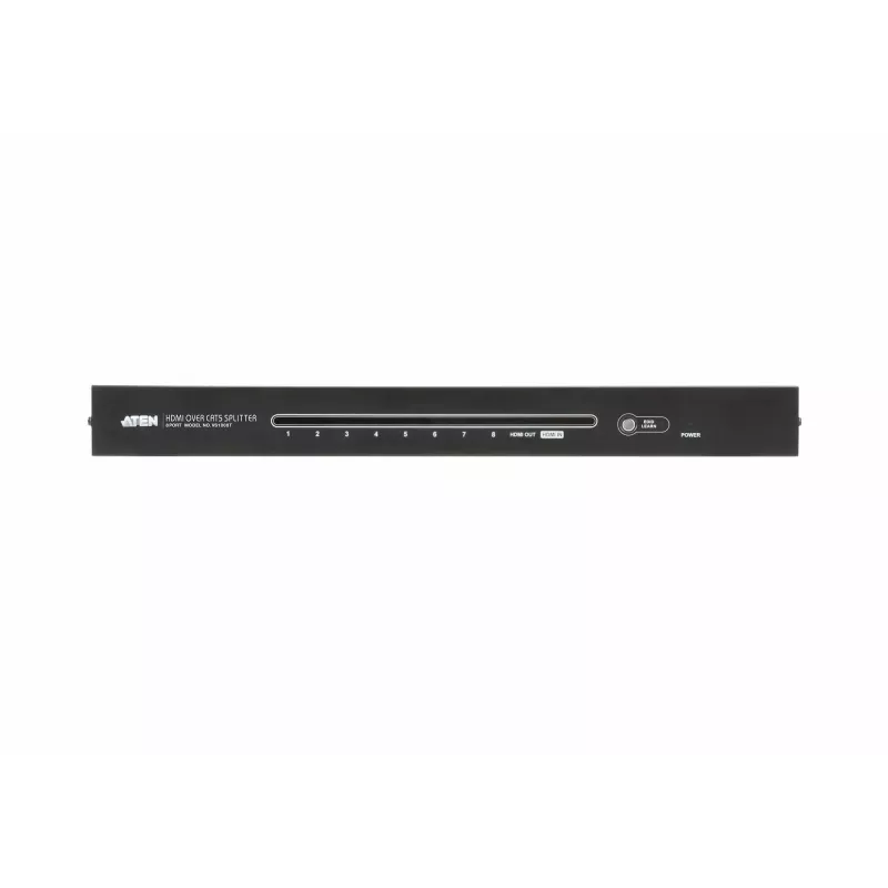 ATEN 8 portu HDMI CAT5e/6 sadalītājs, HDMI, HDMI, 1920 x 1080 pikseļi, Melna, Metāls, Full HD