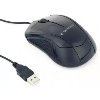 GEMBIRD pele optiskā MUS-3B-02 - 3 pogu ritenītis USB melna